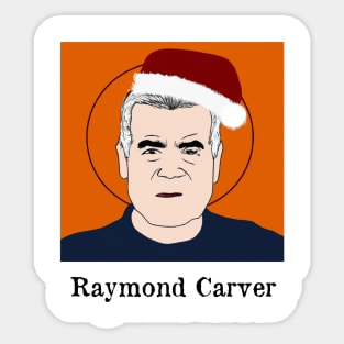 Raymond Carver Portrait - Christmas Edition Sticker